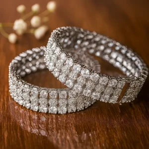 Elegant Diamond Bangle Pair For Women