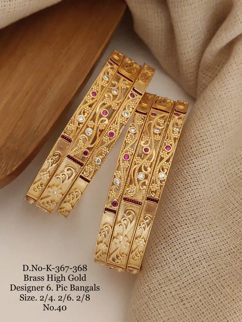 classic high gold designer bangles for weddings and functions