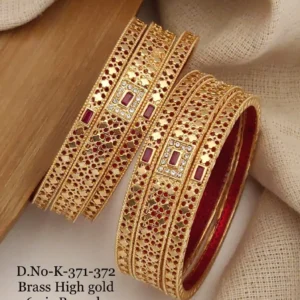 brass high gold six piece premium designer bangles