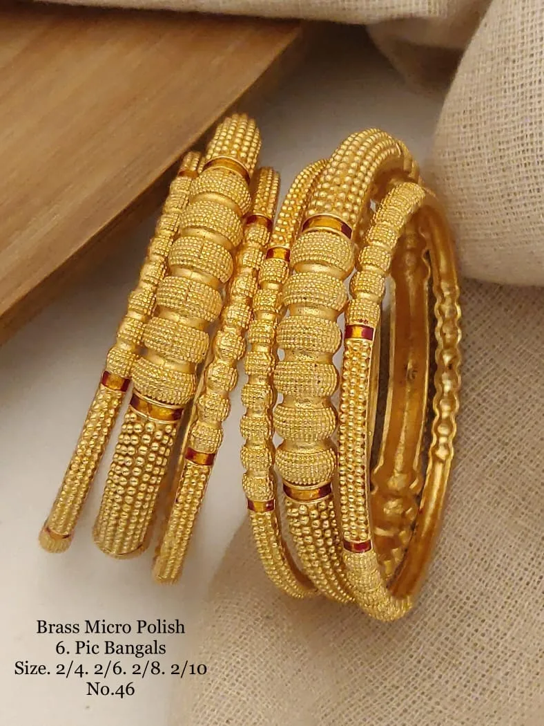Brass high gold intricate enamel accented chudi bangles