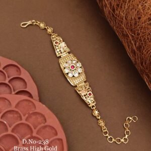 Floral Kundan Tass Polish Bracelet
