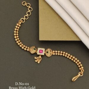 Antique Gold Beaded Bracelet