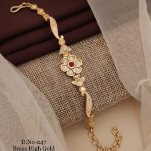 Enamel Floral Drop Bracelet