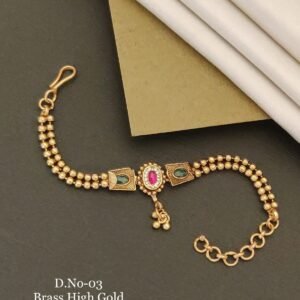 Ruby Emerald Beaded Antique Bracelet