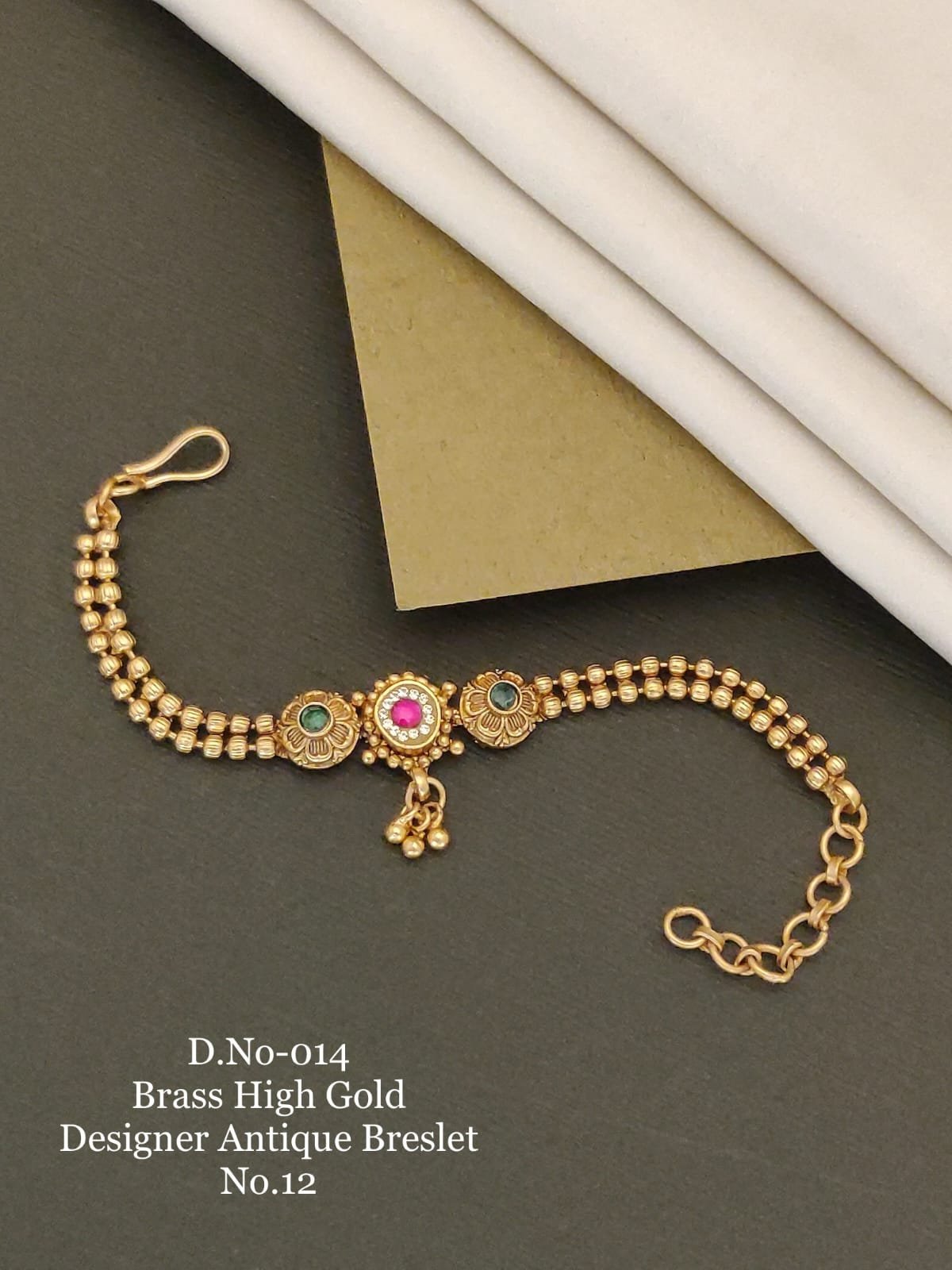 Floral Ruby Antique Bracelet