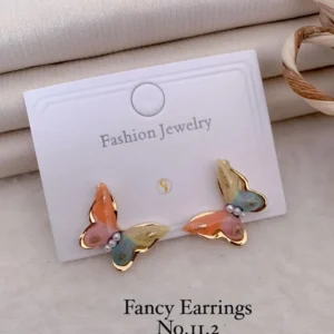 Colorful butterfly designer stud earrings