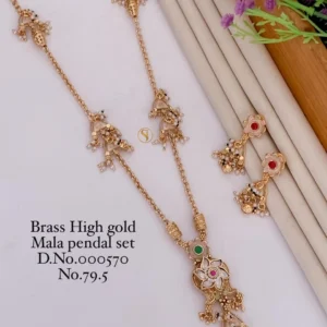 Floral charm pendant earring set for girls and women