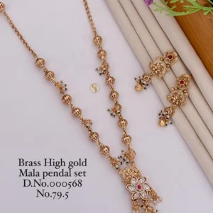 Premium polished pendant earring set for gifting